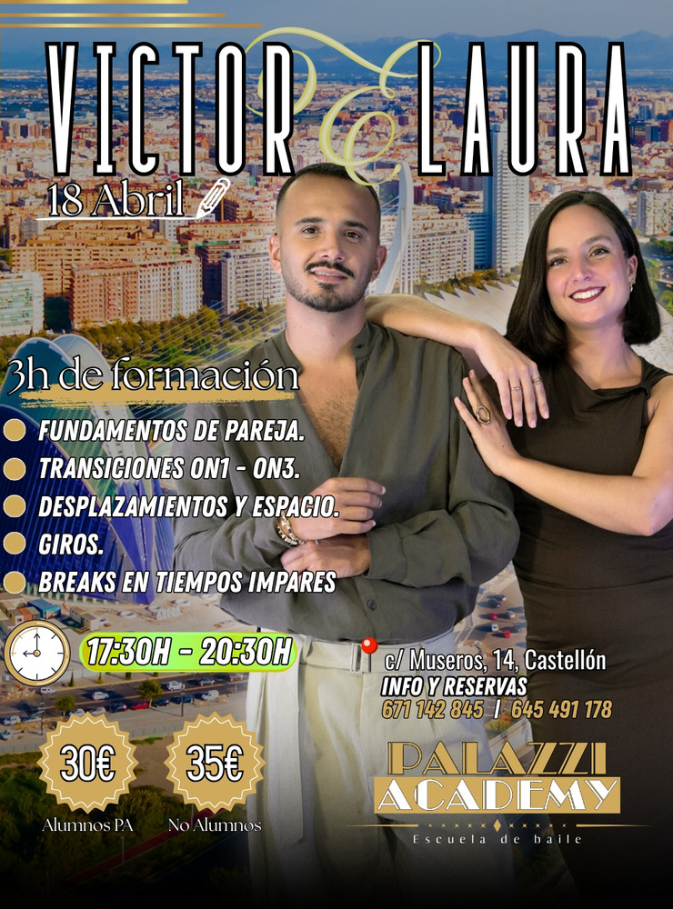 Víctor y Laura, formadores de baile en pareja